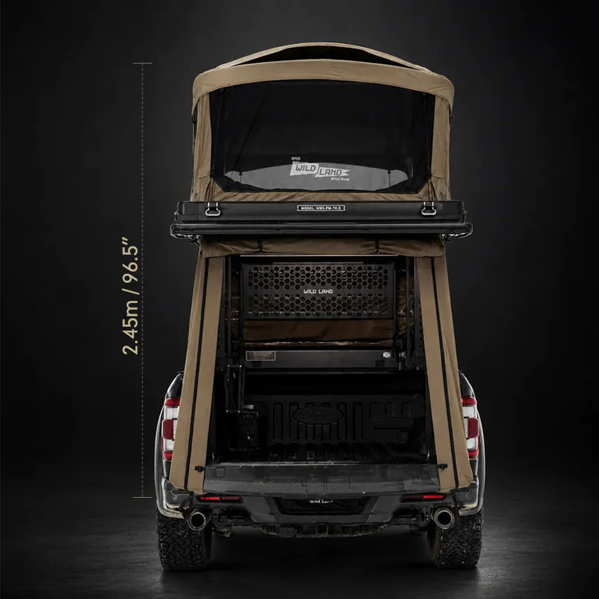 PickupMate Trunk with both levels open showing its interior height
