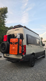 Tri-Trek OUTLAND PRO  Limited Edition Color Trail Orange Sprinter Van Rear Storage Box