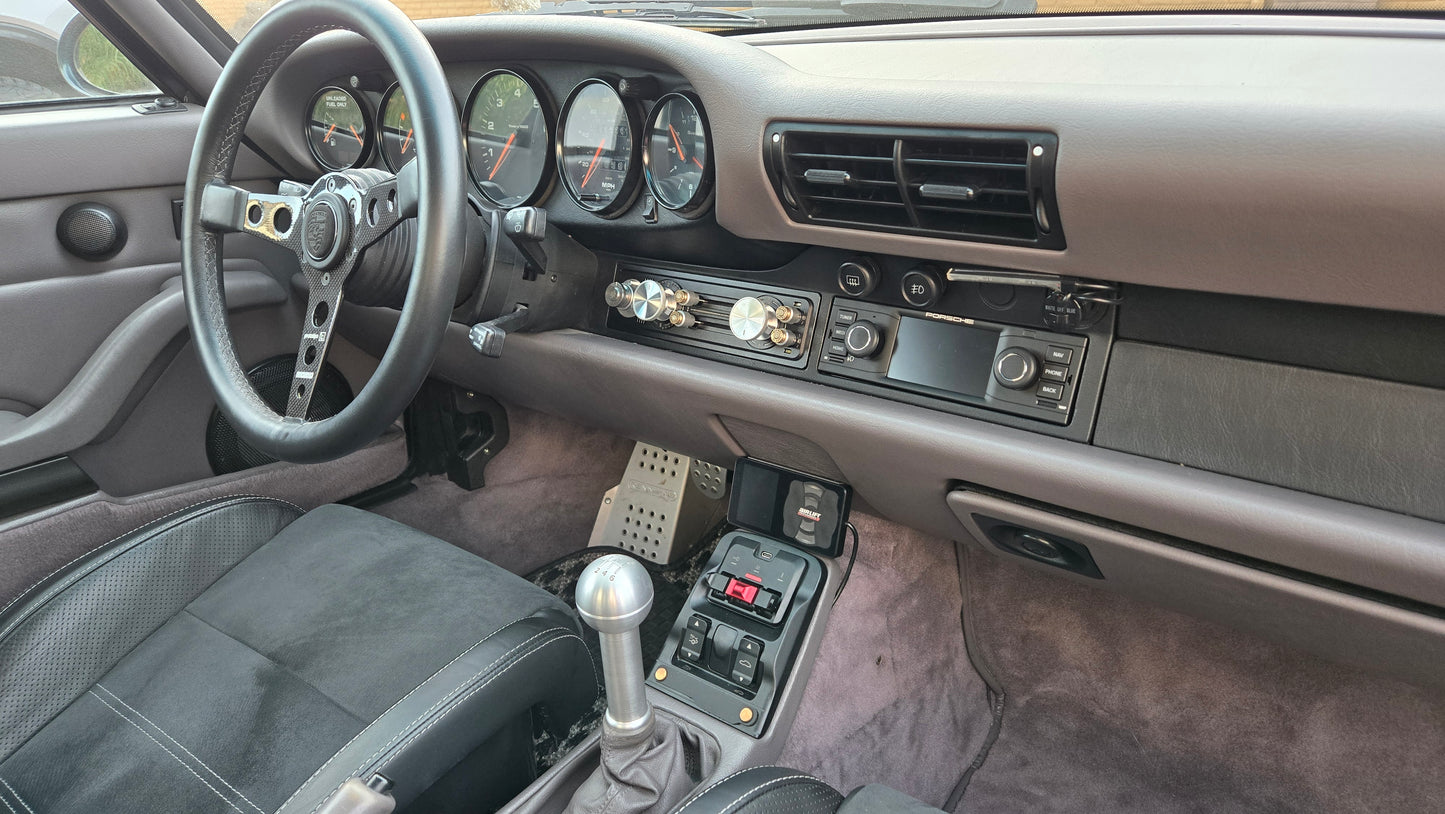 Porsche 993 / 994 AC Control panel Black color with silver dials