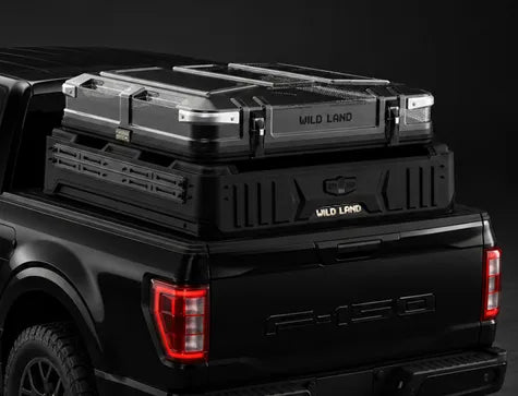 Optional folded rooftop tent mounted above a Wild Land WinTopper