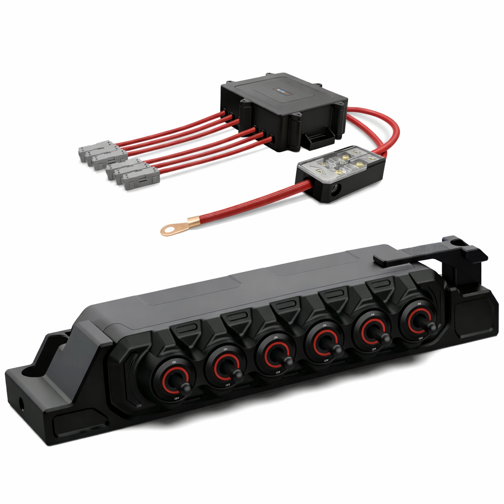 Tri-Trek Center Console Bracket Jeep Wrangler + 6 Gang Switch Panel JK JL/JT