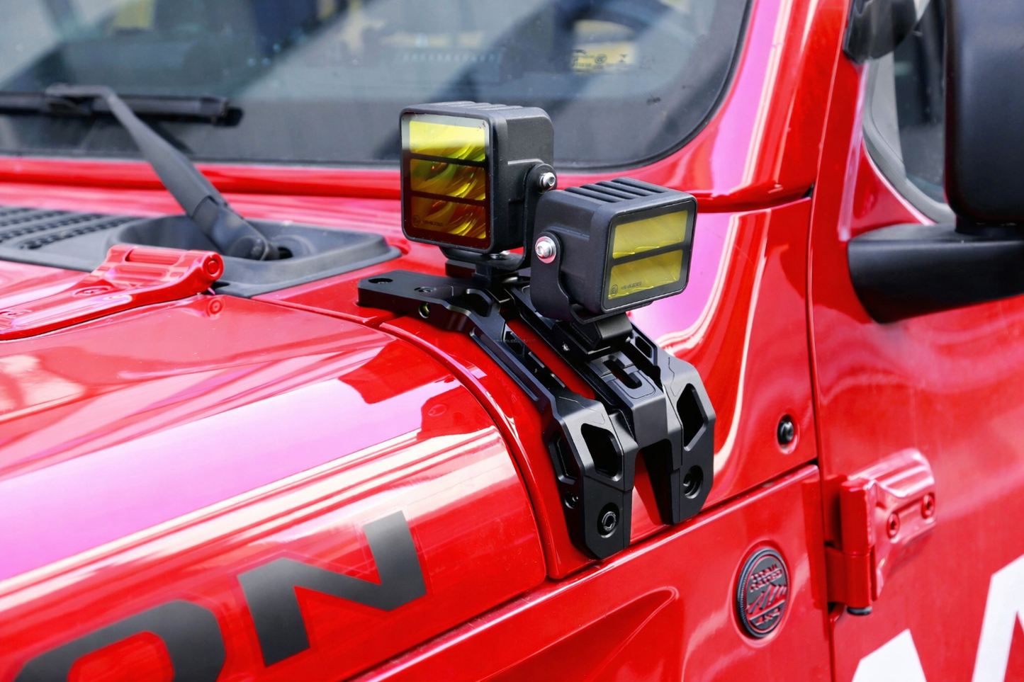 Tri-Trek A Pillar Bracket For Jeep Wrangler JL Dual lighting with GoPro Mount