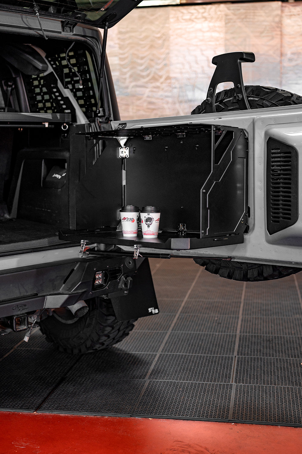 Tri-Trek Aluminum Alloy CNC Tailgate Table and Molle Panel For Bronco 2021-2026