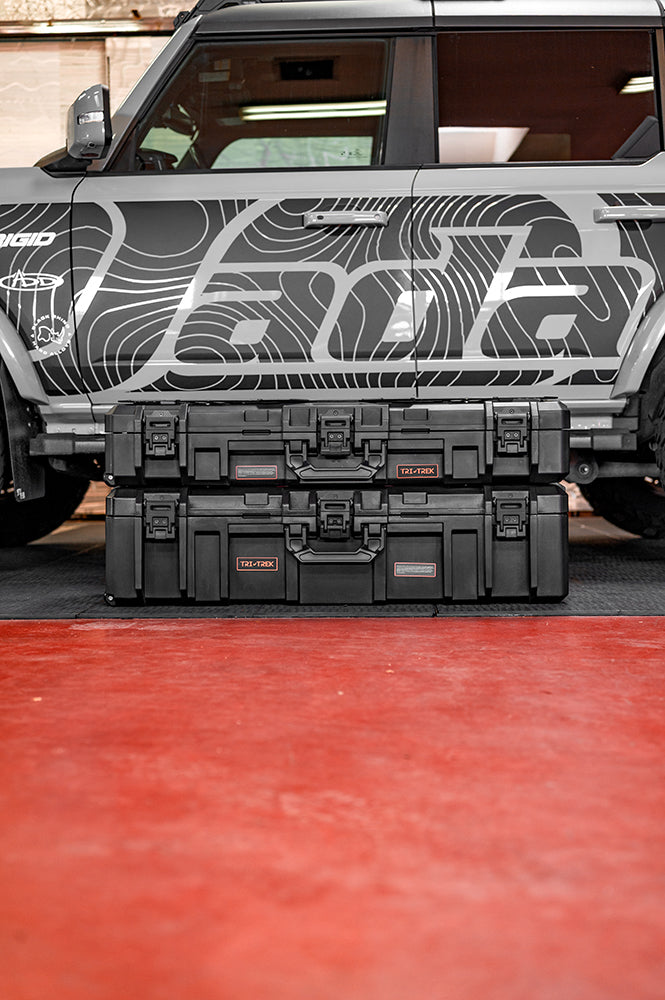 Tri-Trek Roof Storage Box 110L with wheels and handlers