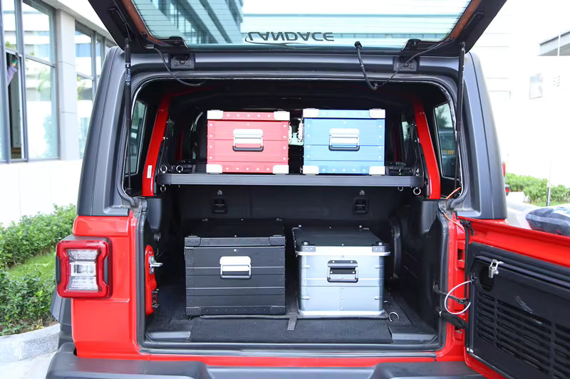 Tri-Trek Rear Trunk Storage Shelf with Removable Table for Jeep Wrangler JK