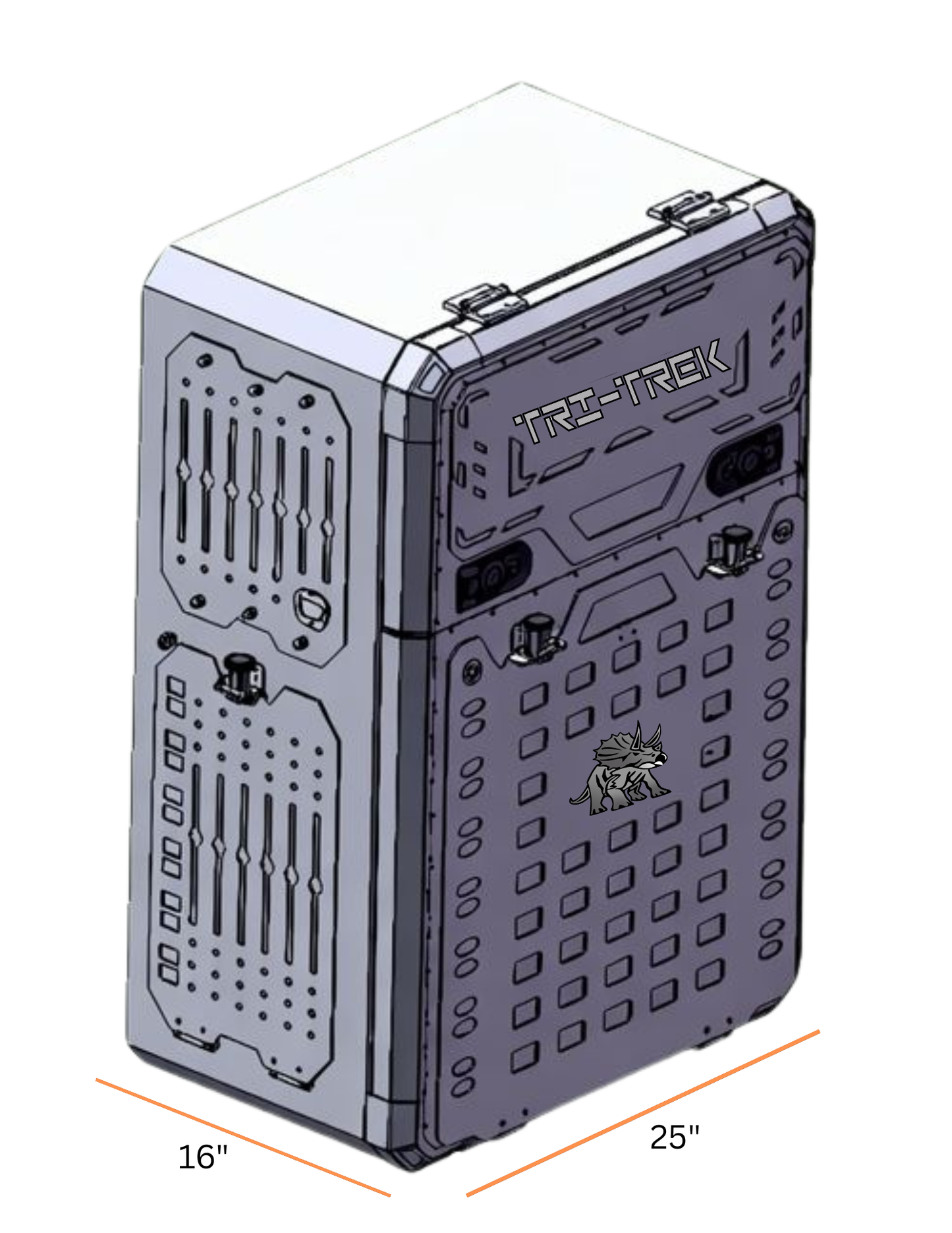 Tri-Trek OUTLAND PRO  Limited Edition Color Trail Orange Sprinter Van Rear Storage Box