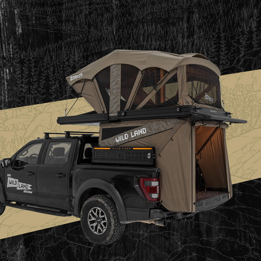 Wild Land PickupMate Trunk deployed on a pickup truck