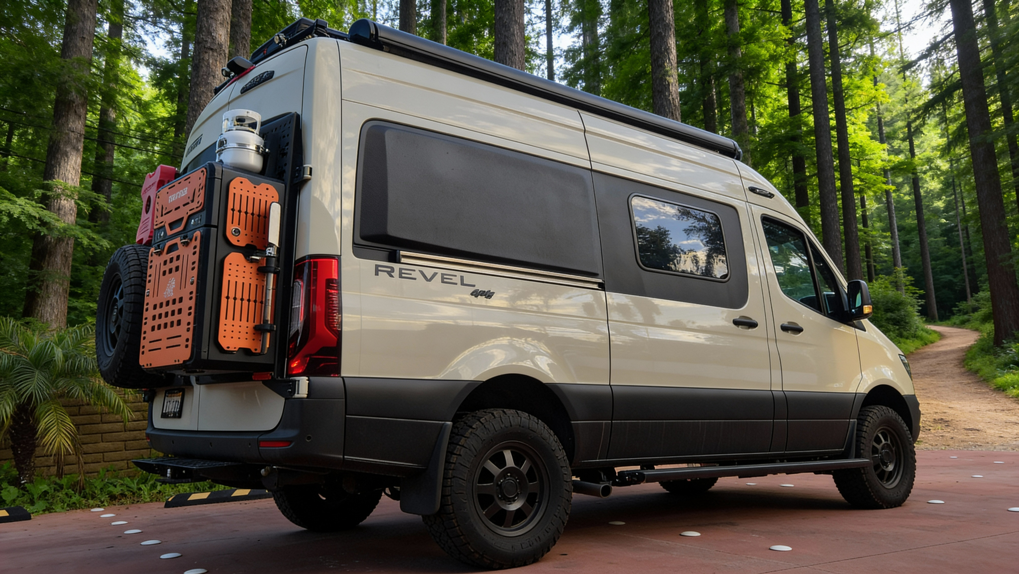 Tri-Trek OUTLAND PRO  Limited Edition Color Trail Orange Sprinter Van Rear Storage Box