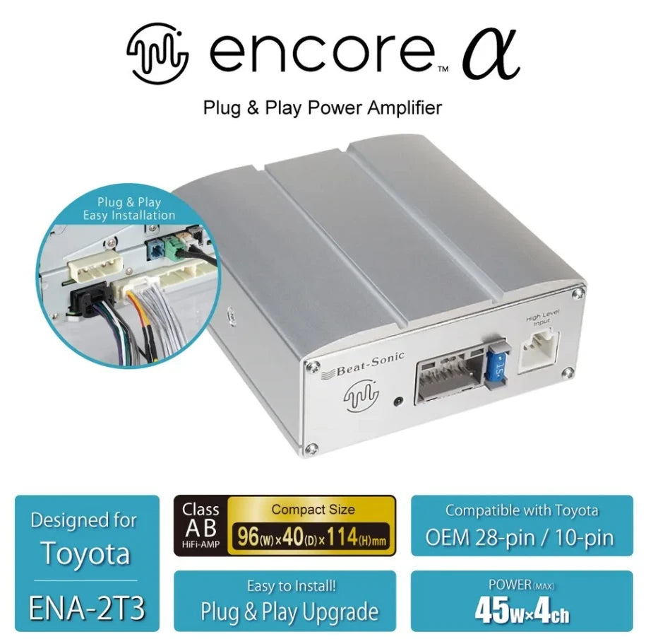 Beat-Sonic ENA-2T3 Encore Alpha Power Amplifier For 2018 up 4Runner Sienna RAV4 Tacoma Tundra
