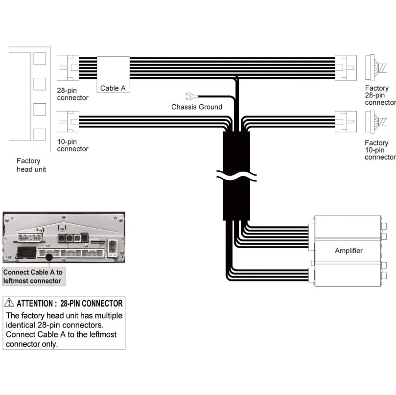 Beat-Sonic ENA-3T1 Plug and Play Encore Alpha Power Amplifier Kit 2014+ Lexus